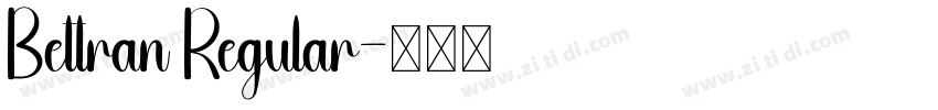Bettran Regular字体转换